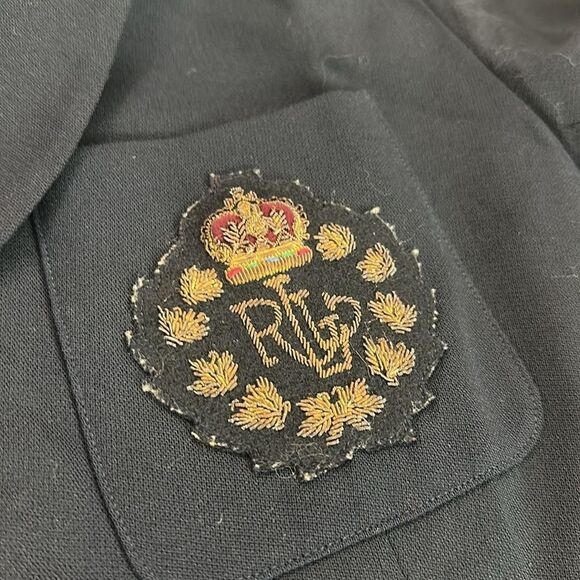 Ralph Lauren crest wool navy blazer gold button 14P lined - Picture 7 of 9